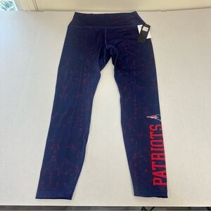 NWT Women's New England Patriots Red White Blue Game Day Leggings sz L